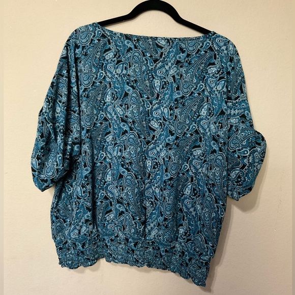 G - Michael Kors Blue Printed Top - Picture 2 of 4